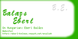 balazs eberl business card